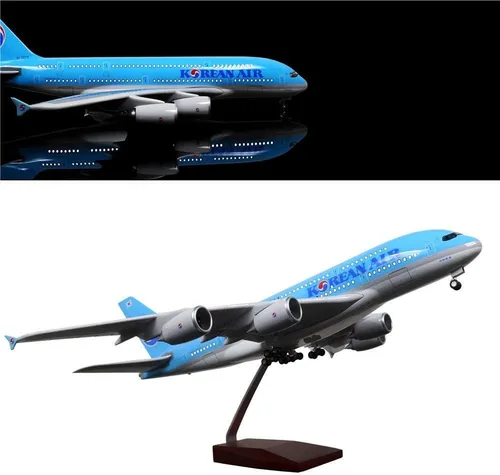 Miniatura 9 de Modelo a escala 1:130 de 24 horas, modelo de avión a escala 1:130, modelo de avión, estatua de avión, modelo de avión fundido a troquel con luz LED