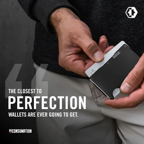Miniatura 23 de Ridge - Cartera para hombre – Cartera compacta minimalista delgada y portatarjetas, billetera con bolsillo frontal protegido RFID para hombres
