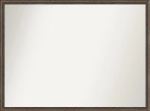 Miniatura 119 de Amanti Art Brown Bathroom Mirror for Over Sink, 23x41 Custom Made Hardwood Wedge Mocha Rectangle Vanity Mirror, Large Modern Wood Frame, Hangs