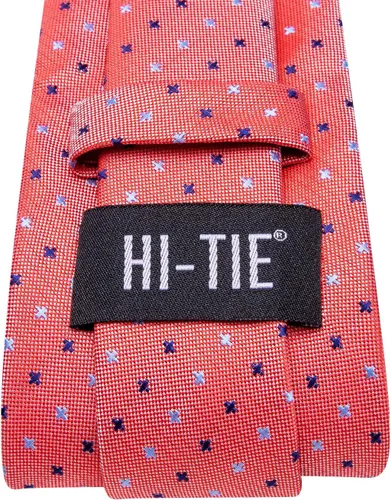 Miniatura 159 de Hi-Tie Corbata clásica de cachemira para hombre con pañuelo y gemelos a cuadros