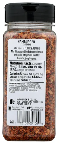 Miniatura 2 de McCormick Grill Mates Condimento para hamburguesas, 7.75 onzas