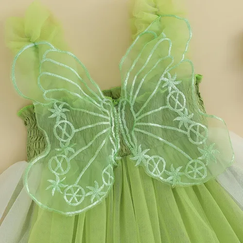 Miniatura 6 de Disfraz de Halloween para bebé, disfraz de hada, sin mangas, tutú de princesa, alas pequeñas, traje de mariposa, fiesta de cumpleaños