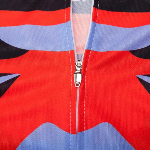 Miniatura 167 de Nuevo Pro cremallera completa hombres ciclismo Jersey manga corta Riding Shirt USA