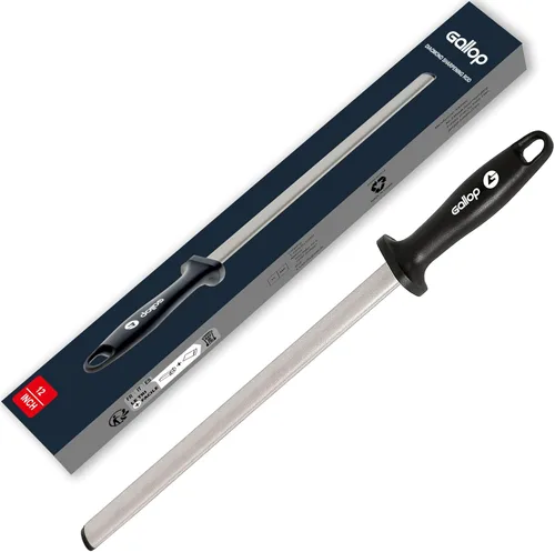 Varilla afiladora de cuchillos de acero de 12 pulgadas, para afilar cuchillos de cocina, cuchillos de carnicero, cuchillas gourmet para el hogar,