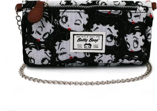 Miniatura 2 de KARACTERMANIA Cartera suave con cadena negra, 7.9 in, Negro -, Cartera suave con cadena negra
