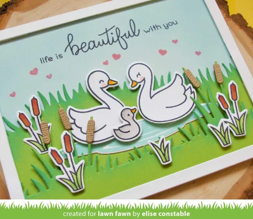 Miniatura 2 de Lawn Fawn Swan Soiree - Juego de sellos transparentes de 4 x 6 pulgadas y juego de troqueles personalizados a juego (LF2219, LF2220), paquete de 2