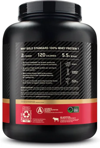 Miniatura 12 de Optimum Nutrition Estándar dorado 100% Proteína de Suero de Leche en Polvo, Pie de lima, 1.8 Libra