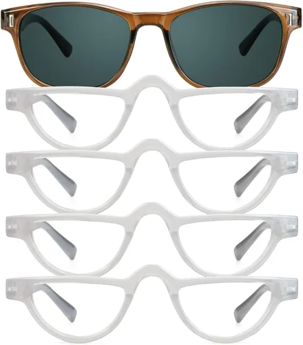 Miniatura 15 de 4 pares de lentes para lectura con bloqueo de luz azul para mujeres y hombres negro (4key001_black)