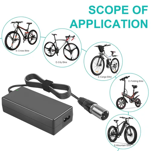 Miniatura 7 de TREE.NB Cargador de batería de scooter de 60W para bicicleta eléctrica LASHOUT, cargador de litio de 29.4V 2A compatible con silla de ruedas