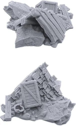 Miniatura 3 de EnderToys Urban Rubble - DND Terrain - Escenario de 1.260 in para miniaturas de mesa