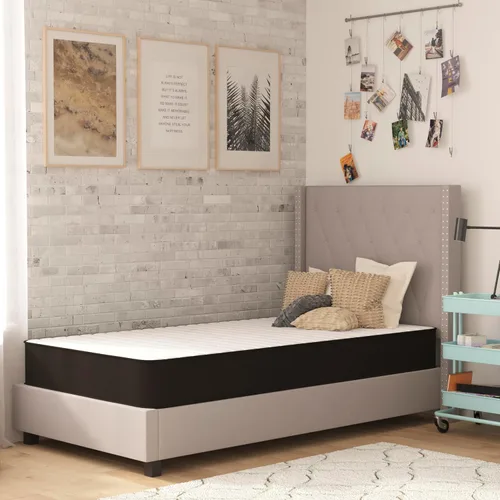 Miniatura 13 de Flash Furniture Capri Comfort Sleep - Colchón híbrido de resortes interiores y espuma de 6 pulgadas en una caja, colchón híbrido de resortes