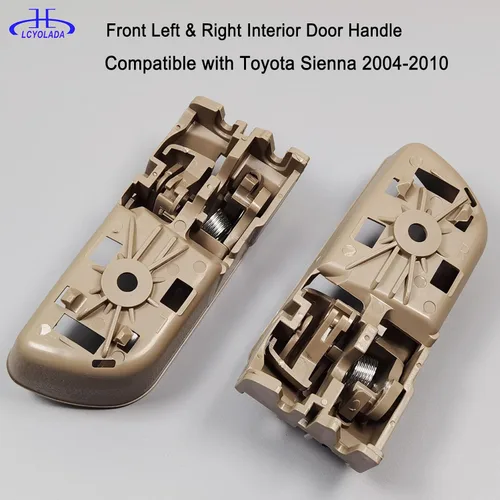 Miniatura 2 de 2 piezas de manijas interiores para puertas para Toyota Sienna 2004-2010, delantera izquierda y derecha, reemplaza 69206-AE010-E1, 69205-AE010, beige