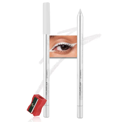 Miniatura 14 de Kaely Lápiz Delineador de Ojos en Gel para Mujeres, Delineador de Ojos Negro Natural Impermeable a Prueba de Manchas con Sacapuntas, Delineadores