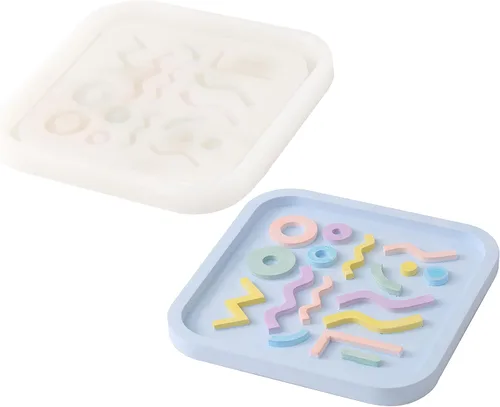 Miniatura 7 de Bandeja de hormigón Molde de silicona Herramienta decorativa creativa para el hogar para frutas Snack Plate Almacenamiento de joyas Pulsera SH0692