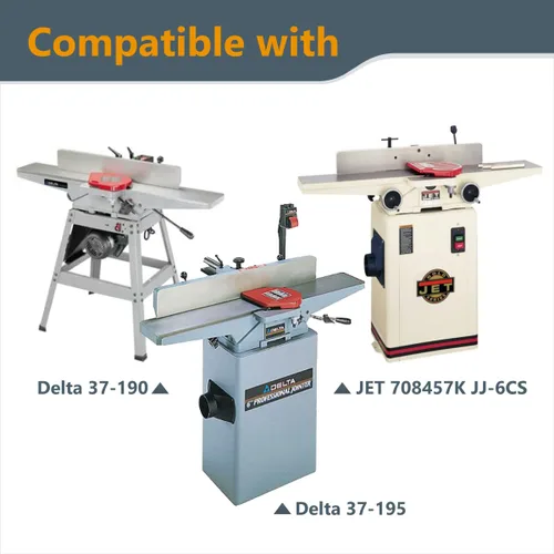 Miniatura 4 de POWERTEC Cuchillas de ensamblador de 6 pulgadas para Delta 37-190 37-195 37-205 37-220 37-275X, Jet JJ-6CS Jointer, repuesto para cuchillos Delta