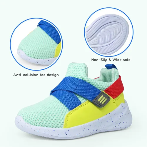 Miniatura 4 de SKYWHEEL Zapatos deportivos para niños y niñas, sin cordones, anchos, informales, para caminar, correr, para niños pequeños