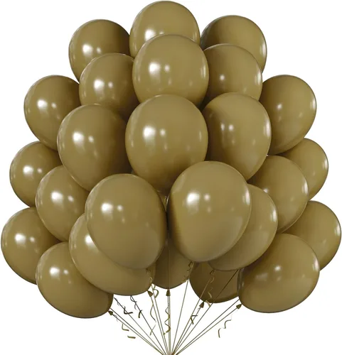 Miniatura 5 de KALOR Globos dorados champagne, 100 piezas de 5 pulgadas de globos mini de látex mate para arco de guirnalda de globos, decoración de cumpleaños