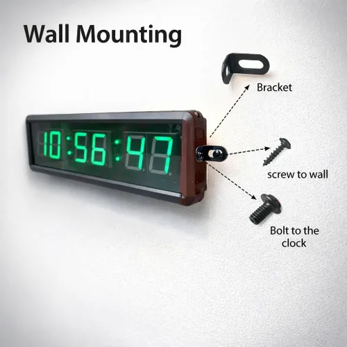 Miniatura 4 de Reloj digital grande de cuenta regresiva con control remoto, temporizador deportivo de montaje en pared de 13.4 pulgadas, cronómetro y temporizador