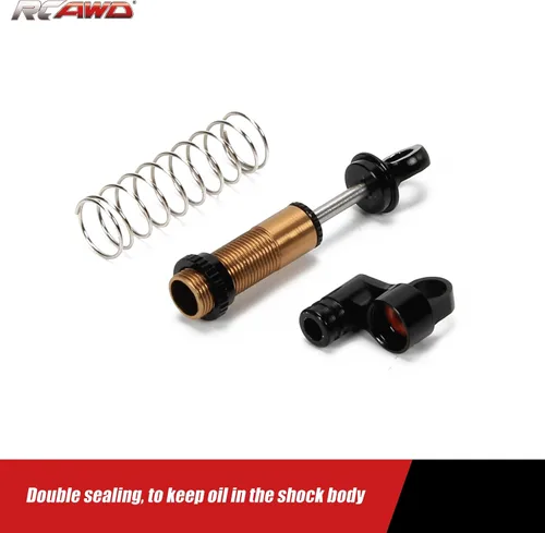 Miniatura 6 de RCAWD Actualizaciones para FMS FCX24 1/24 y 1/18 Crawlers Partes de Amortiguador de Choque, Amortiguadores de Choque Delanteros Traseros RC de Negro