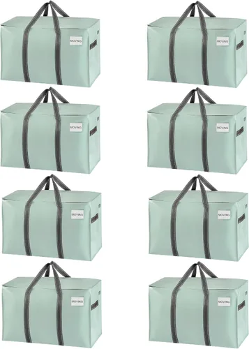 Miniatura 33 de VENO - Paquete de mudanzas, cajas de almacenamiento para embalaje universitario con tapas alternativas, para dormitorio, extragrande, asas