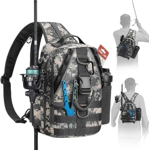 Miniatura 7 de Piscifun Travel X - Bolsa de almacenamiento de pesca resistente al agua para hombres y mujeres, mochila multifuncional de almacenamiento de aparejos