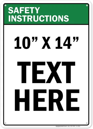 Miniatura 94 de Primer letrero de seguridad personalizado, letrero ANSI, compatible con Osha, 12 x 18 pulgadas, HDPE de 55 mil de grosor