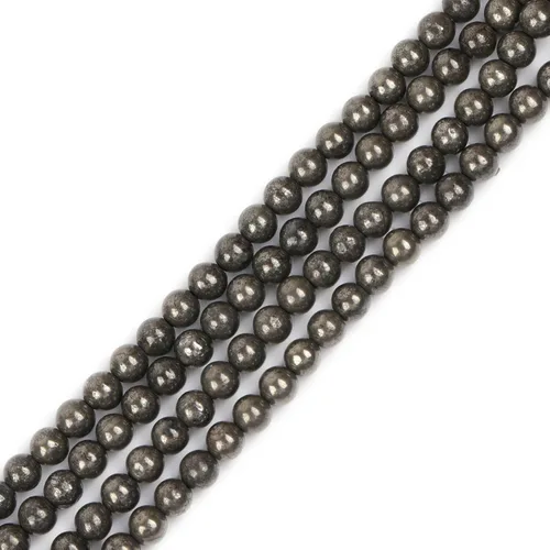 Miniatura 158 de GEM-Inside Cuentas sueltas de piedra natural de lava negra de 8 mm, redondas, piedra de energía para hacer joyas 15' Negro