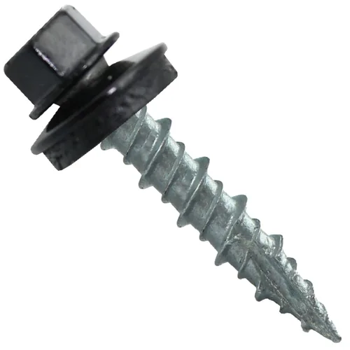 Miniatura 41 de Tornillos para techo de metal: (250) 10 x 1 sin pintura galvanizados con cabeza hexagonal para techo de chapa. Tornillos autoiniciados de metal