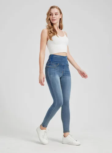 Miniatura 5 de KYAL - Jegging de cintura alta para mujer, elásticos, con control de abdomen, ajustados, con bolsillos, a la moda, casual
