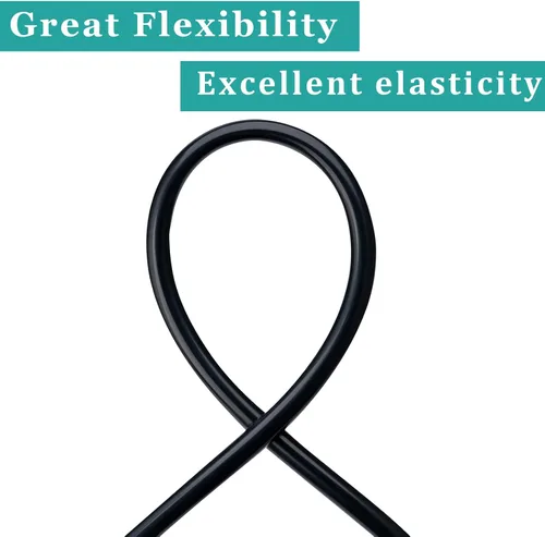Miniatura 3 de Tubo de silicona de 3/8 pulgadas de diámetro interior × 1/2 pulgadas de diámetro exterior – Manguera flexible negra de grado alimenticio de 10 pies
