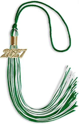 Miniatura 346 de Endea Graduation - Borla de doble color mixto con fecha dorada (negro/dorado antiguo, 2021)