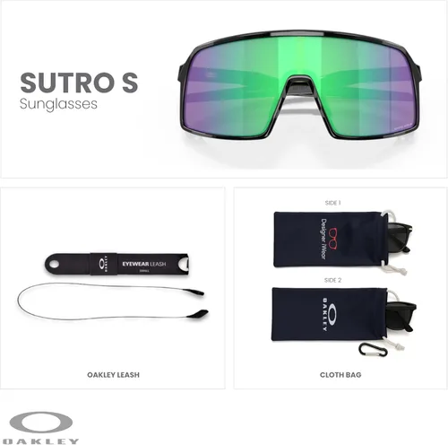 Miniatura 44 de Oakley Sutro OO9406 / OO9462 - Lentes de sol para hombre, kit de correa de accesorios, bolsa de microfibra