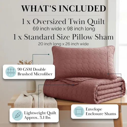 Miniatura 37 de Southshore Fine Living, Inc. Juego de colcha tamaño queen extragrande, colcha suave con dos fundas de almohada a juego