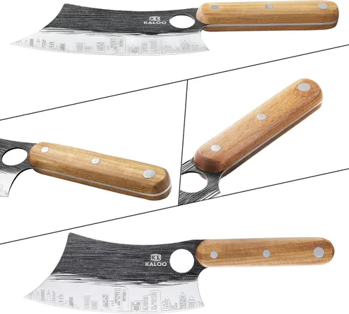 Miniatura 2 de Kaloo - Juego de 3 cuchillos de carnicero, cuchillo de carnicero de 7 pulgadas, cuchillo de chef serbio de 7 pulgadas y cuchillo vikingo de 6.5