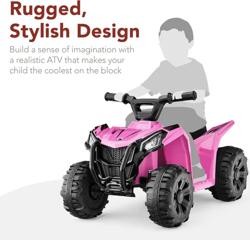 Miniatura 3 de Best Choice Products - Auto para montar de 6 V para niños, cuadriciclo de 4 ruedas, coche de juego con velocidad máxima de 1.8 MPH, neumáticos