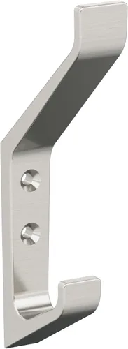 Amerock H37003G10 | Gancho de pared decorativo de doble punta Emerge | Gancho de níquel satinado para abrigos, sombreros, mochilas, bolsos | Ganchos