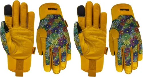 Miniatura 20 de Guantes de jardinería a prueba de espinas y resistentes a pinchazos con agarre, guante de jardín para mujer, regalos de cuero para trabajo en el 1