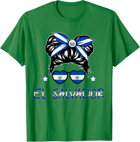 Miniatura 5 de Camiseta de El Salvador para Niñas Bandera Patrimonio Hispano Salvadoreño