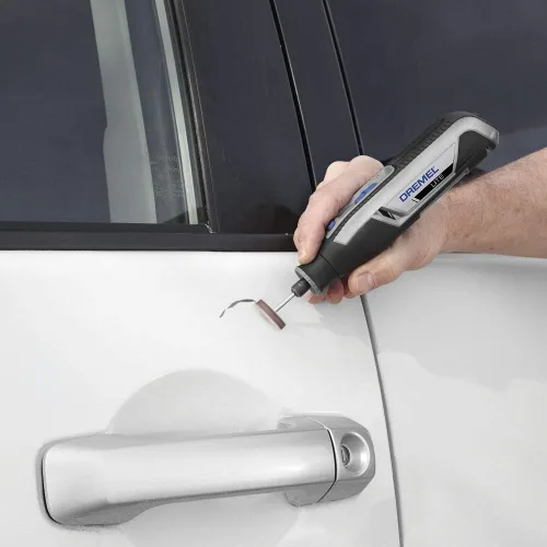 Miniatura 10 de Dremel Lite 7760 N/10 - Herramienta rotatoria inalámbrica de iones de litio de 4V, kit multipropósito de velocidad variable, carga USB, cambios