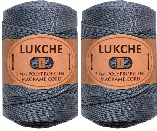 Miniatura 17 de Cordón de macramé de poliéster de 0.059-0.079 in, 3 madejas (3 x 153 yardas), cuerda de macramé 100% polipropileno de alta calidad, bolsa de macramé