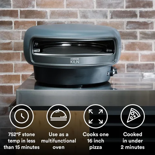 Miniatura 10 de Horno de pizza Everdure KILN Serie R de 2 quemadores a gas - Pizza de calidad de restaurante de 16" en menos de 2 minutos - Horno de pizza portátil