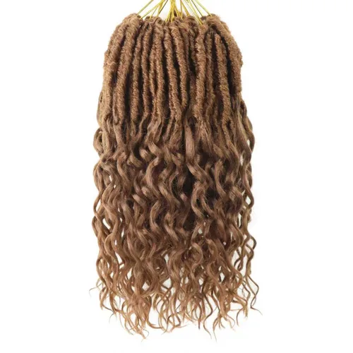 Miniatura 20 de Cabello de ganchillo para mujeres negras Goddess Locs de 14 pulgadas 8 paquetes 613 Locs falsos suaves preenganchados trenzas de ganchillo cabello