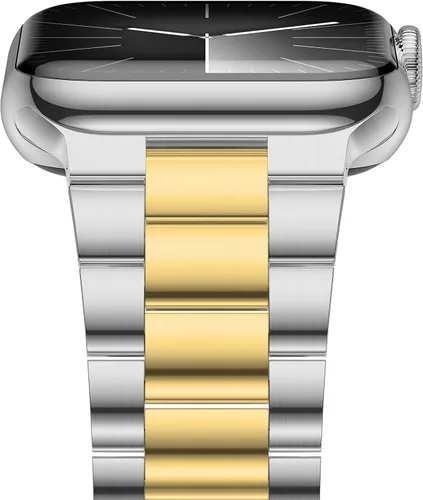 Miniatura 24 de iiteeology Correa ligera de acero inoxidable diseñada para Apple Watch Series 1-11, 42mm, 41mm, 40mm, 38mm, SE2 y SE3, reemplazo de correas iWatch