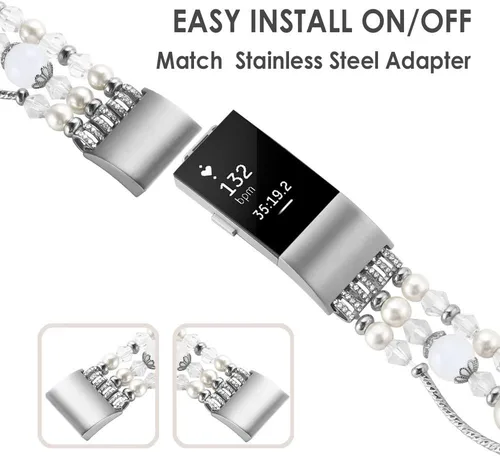 Miniatura 3 de Simpeak 5.8-7.2 Correa de moda compatible con Fitbit Charge 2 Smartwatch, banda elástica de repuesto para mujer solo para Fitbit Charge 2