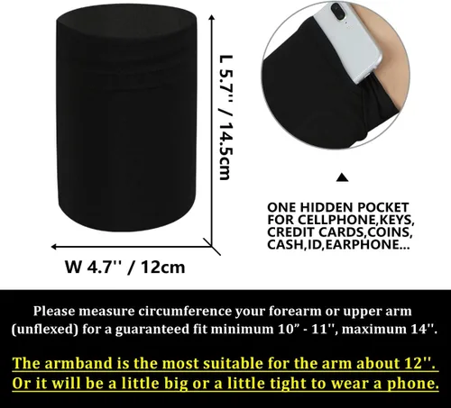 Miniatura 4 de 2 unidades pequeñas de fitness para teléfono celular para fitness, correr, brazo, bolsa para entrenamiento de fitness para iPhone 5 5S SE 6 6S 7 8