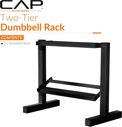 Miniatura 2 de Estante Cap Barbell para mancuernas, de dos niveles Negro - 24 pulgadas