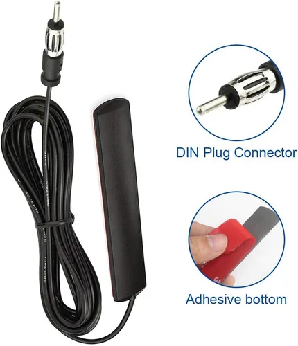 Miniatura 3 de Bingfu Antena de coche estéreo para coche, antena de radio FM AM, montaje adhesivo para coche, antena de parche oculto para vehículo, camión, SUV