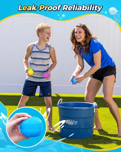 Miniatura 6 de SOPPYCID - Globos de agua reutilizables, sin látex, bomba de agua para piscina, sin atar, fácil llenado rápido, bolas de agua magnéticas
