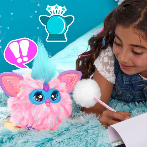 Miniatura 12 de Furby Cotton Candy, 15 accesorios de moda, juguetes de peluche interactivos para niñas y niños de 6 años en adelante, animatronic activado por voz