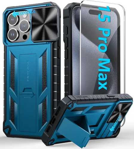 Miniatura 74 de FNTCASE for iPhone 11-Pro Phone Case: Military Grade Drop Proof Mobile Cover with Kickstand & Slide Rugged Shockproof Bumper Heavy Duty Protector